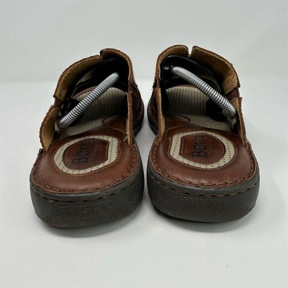 Born Men\'s Brown Leather Slide Sandals Size 13M Casual Summer Comfort Quality main image 10